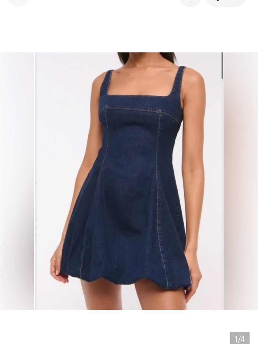 Abercrombie & Fitch bubble hem denim dress - Picture 1 of 15